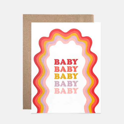 Baby Rainbow Squiggle Card