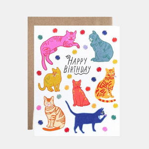 Happy Birthday Cats Card