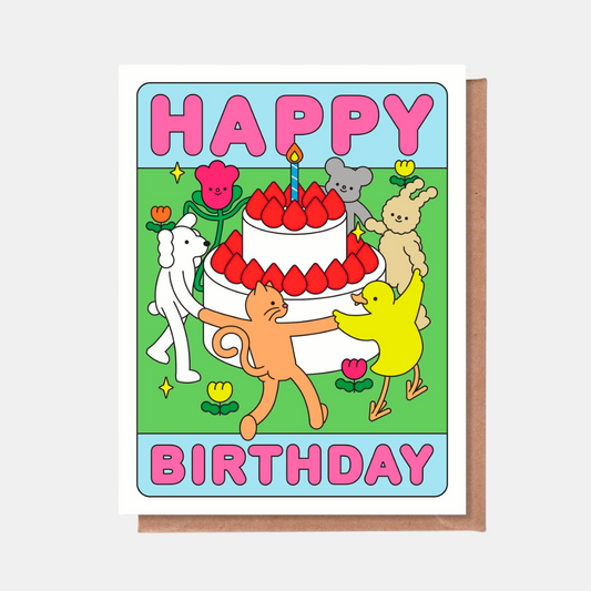 Happy Birthday Cake Dance Card