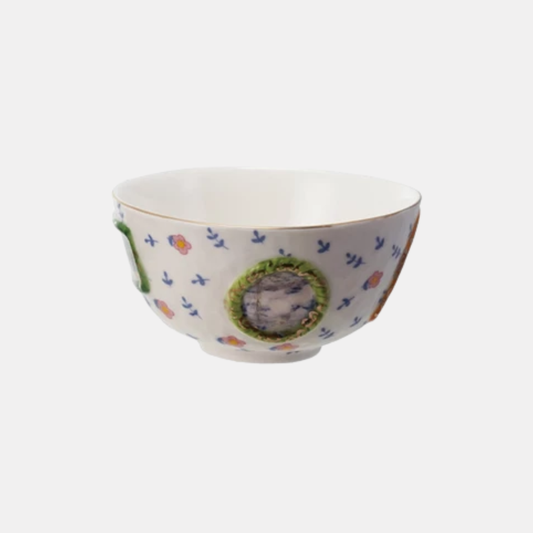 Blue Floral Ceramic Frame Bowl