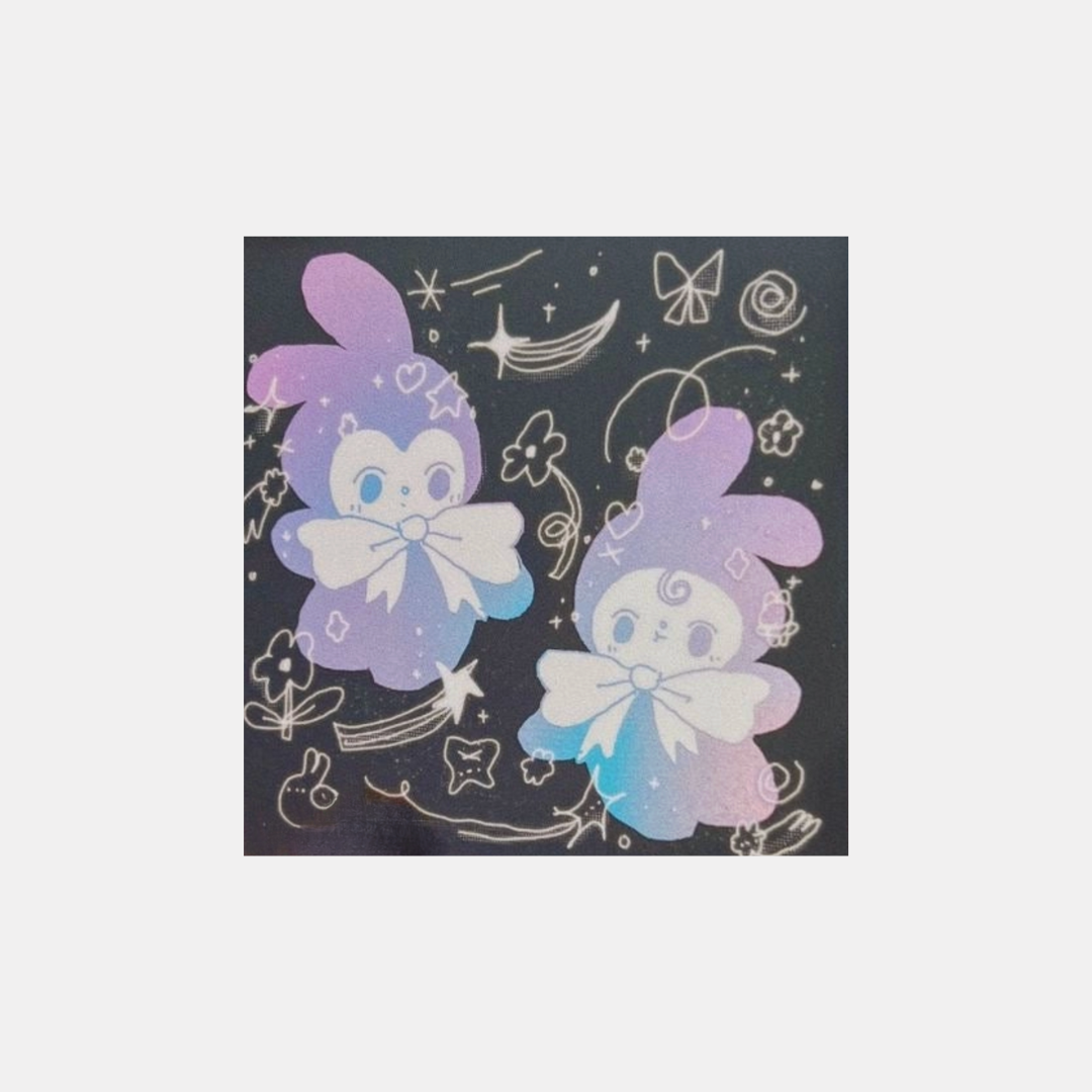 Ribbon Bunnies Holographic Sticker