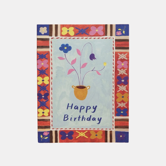 Happy Birthday Flower Pot Card