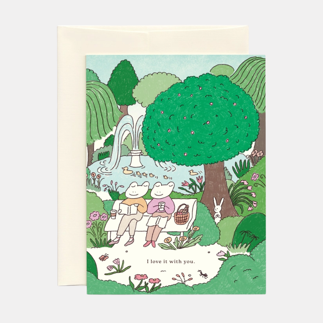 Peaceful Park Frogs Card