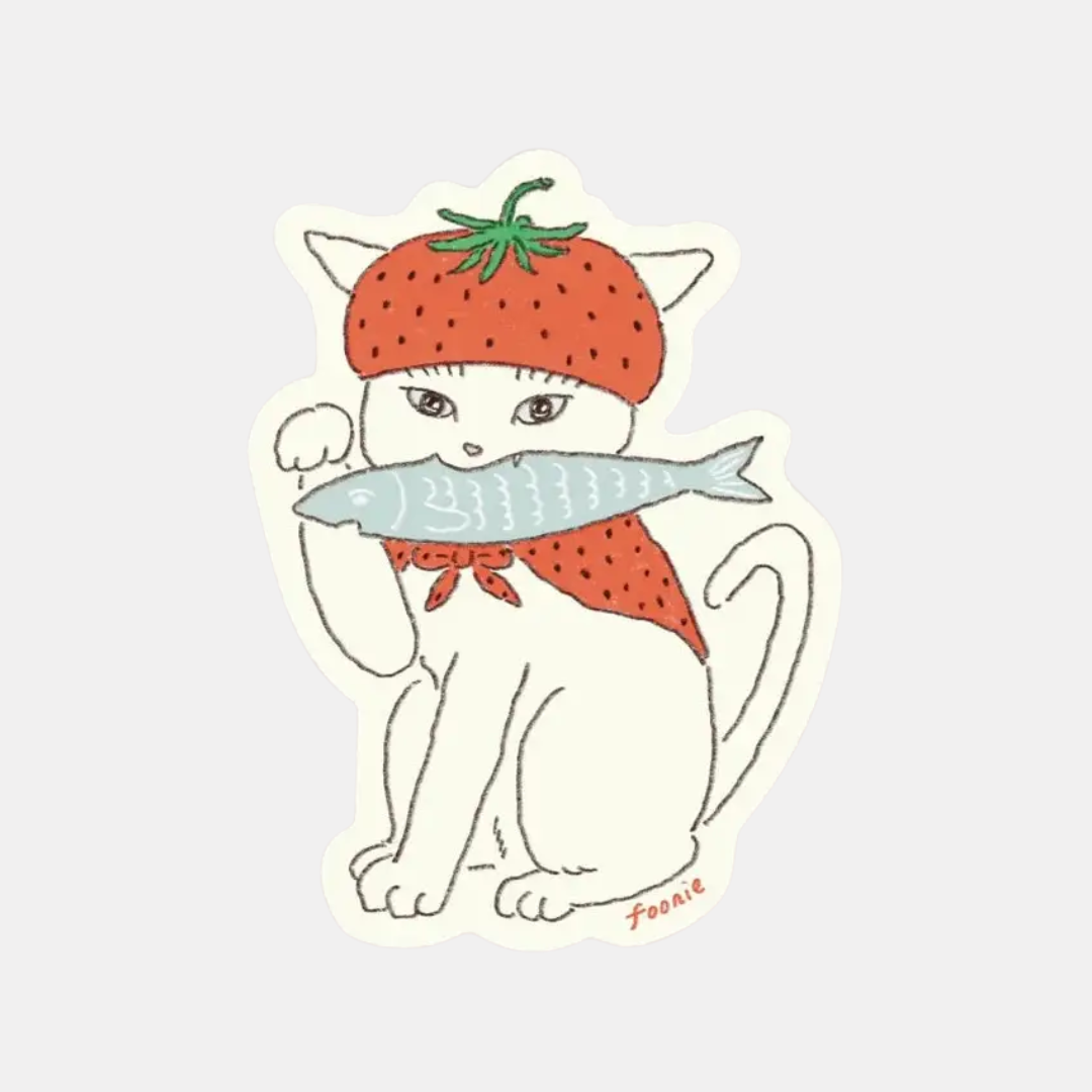 Strawberry Cat Sticker