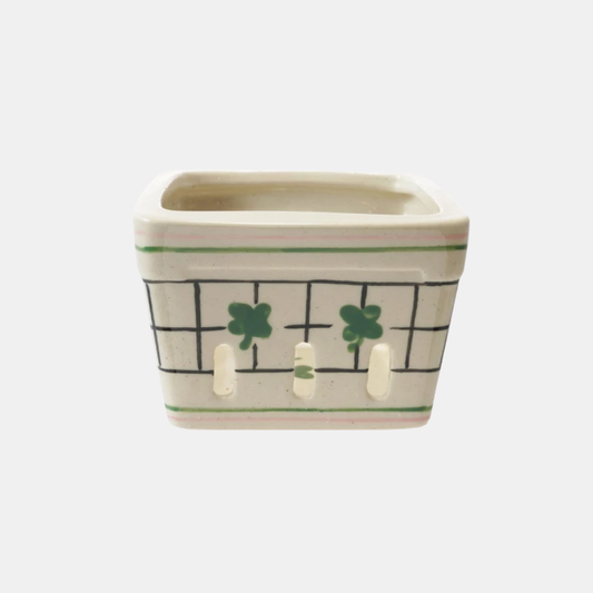 Clover Ceramic Berry Basket