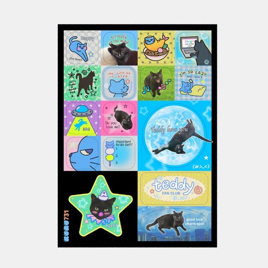 Teddy Mood Sticker Sheet