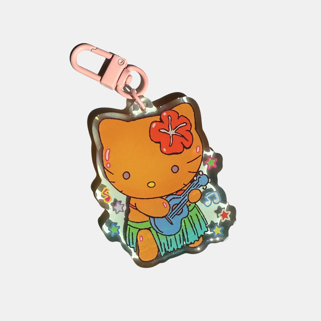 Aloha Kitty Keychain