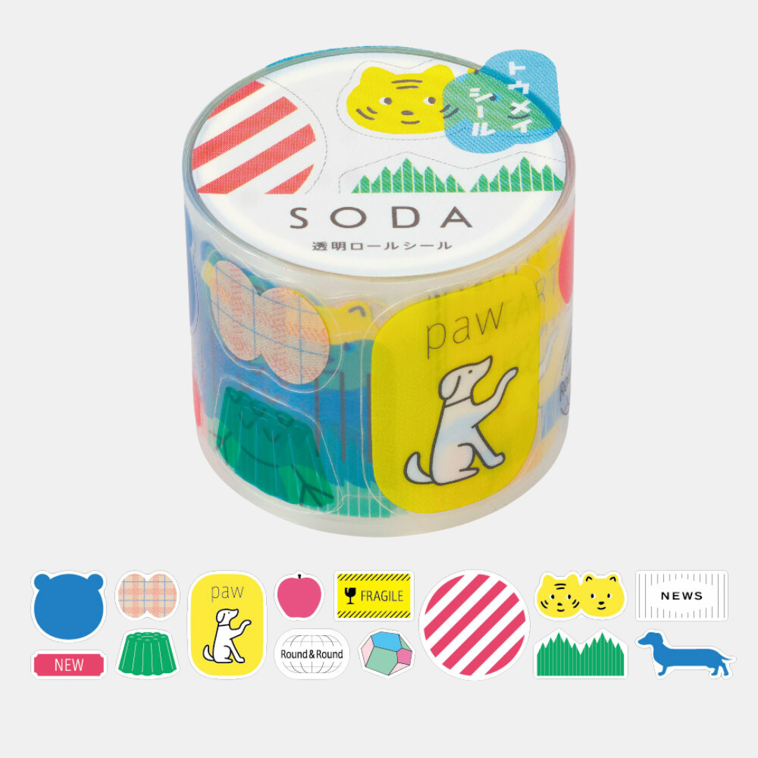 Soda Graphic Labels Washi Tape