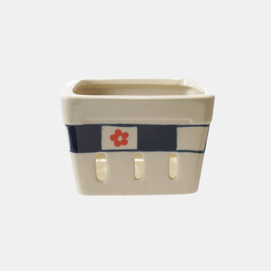 Flower Ceramic Berry Basket