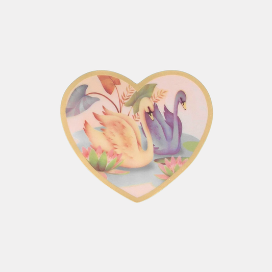 Swan Friends Sticker