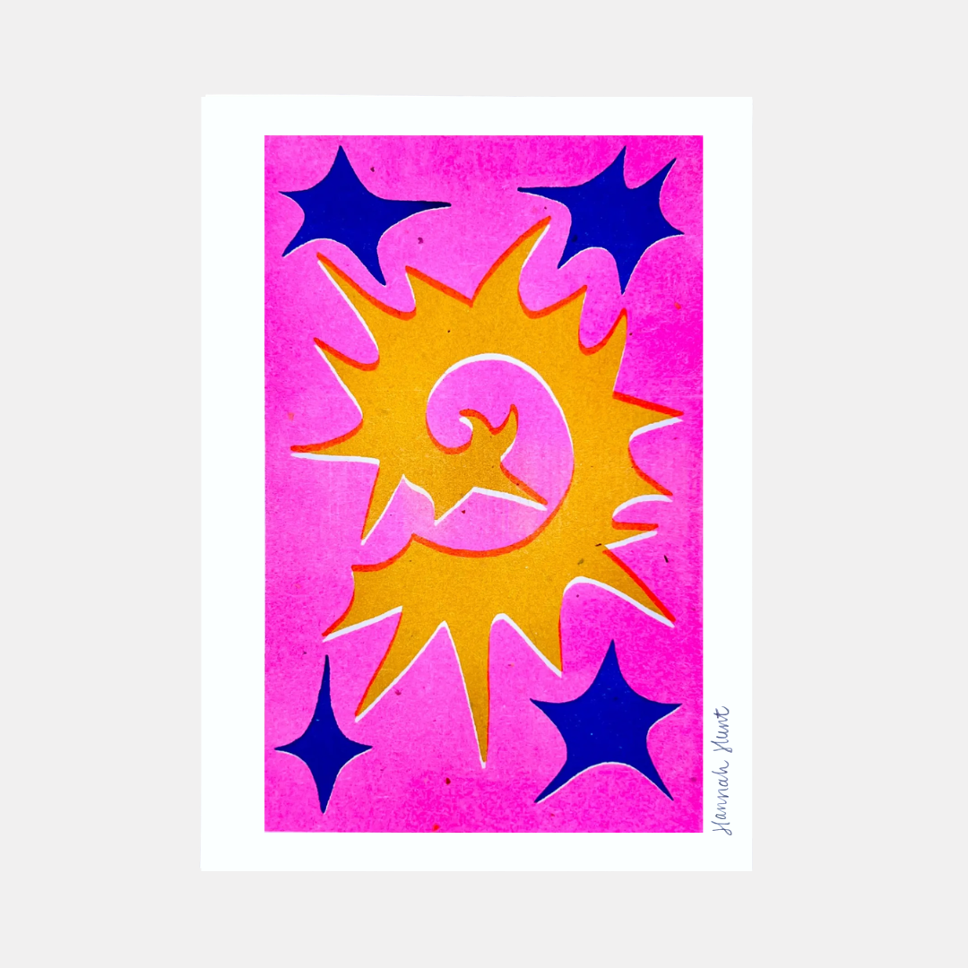 Pink Background Spiral Mini Print