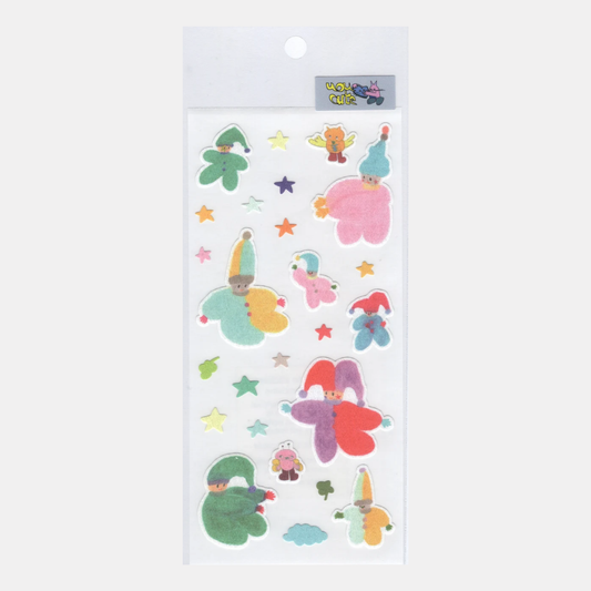 uou__cute Magical Clowns Sticker Sheet