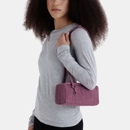 Wild Plum Small Nylon Bowler Bag