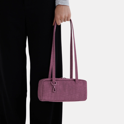 Wild Plum Small Nylon Bowler Bag