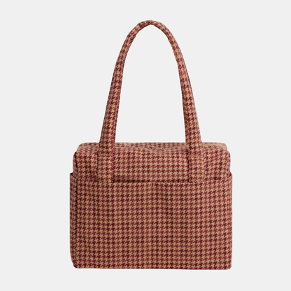 Tan Houndstooth Small Cloud Carry-On