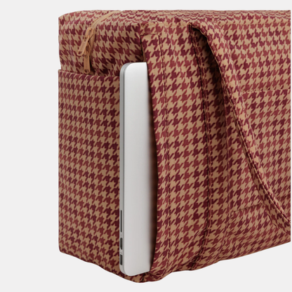 Tan Houndstooth Small Cloud Carry-On