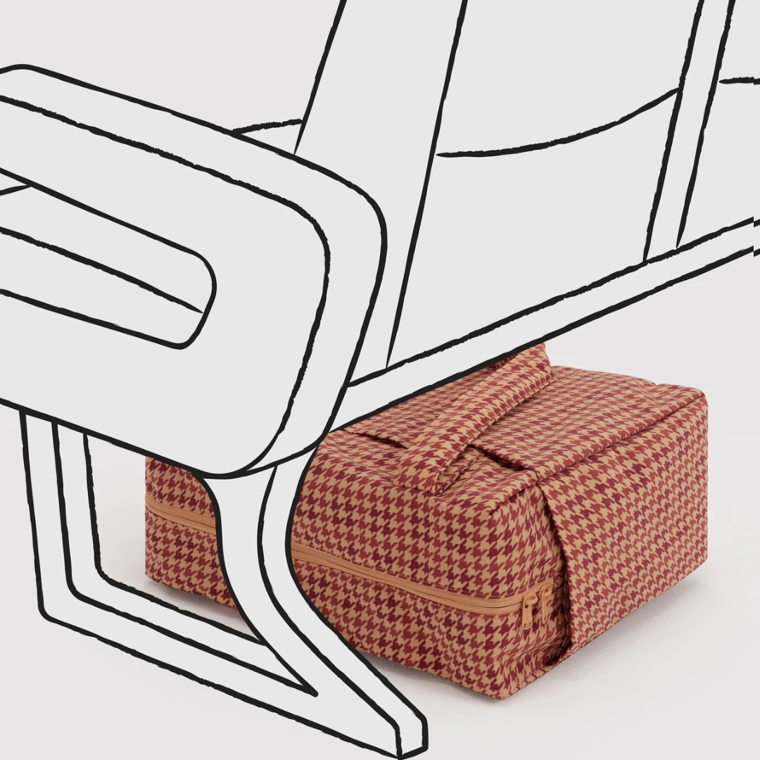 Tan Houndstooth Small Cloud Carry-On