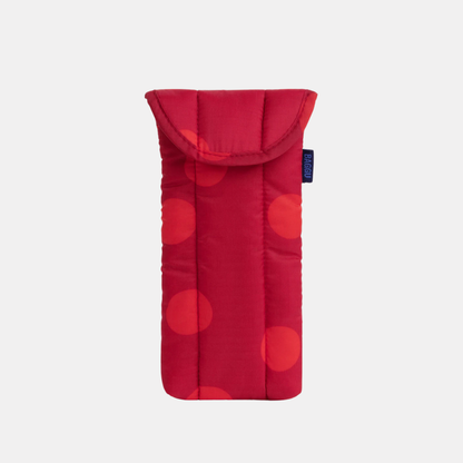 Red Polka Dot Puffy Glasses Sleeve