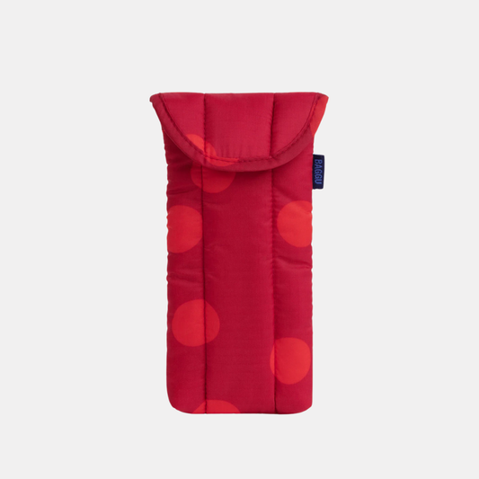 Red Polka Dot Puffy Glasses Sleeve