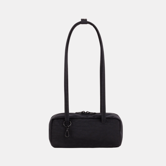 Black Small Nylon Bowler Bag