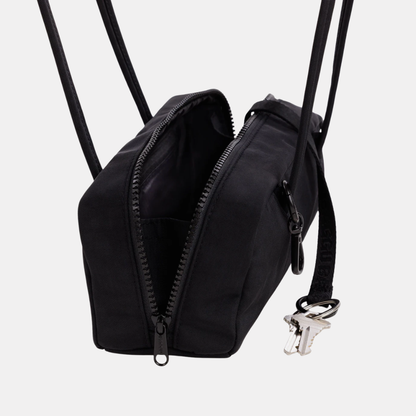 Black Small Nylon Bowler Bag