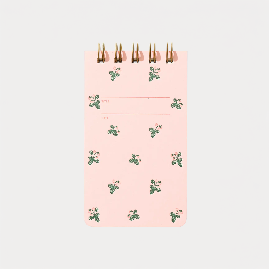 Strawberry Pattern Reporter Notebook