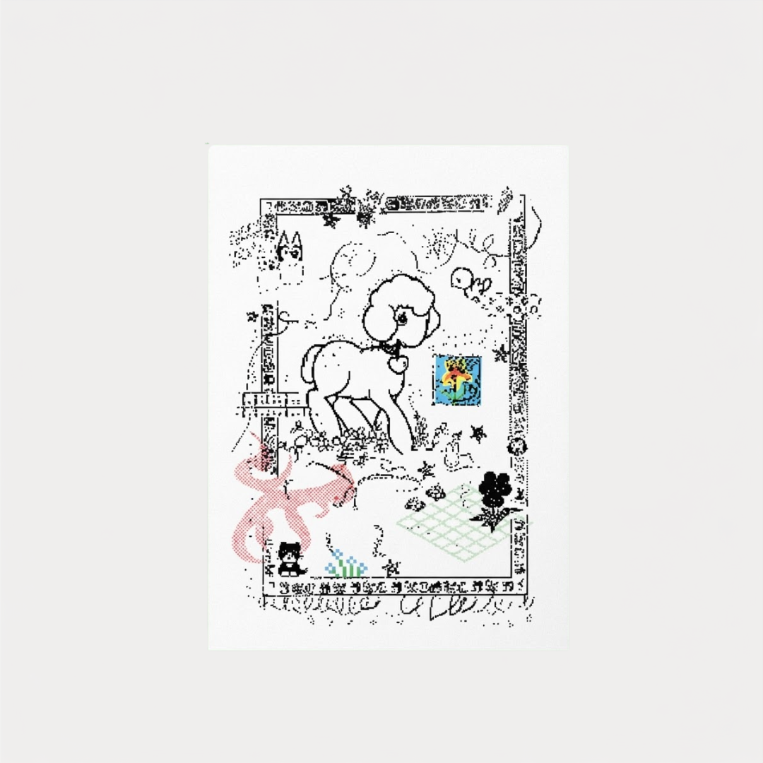 Precious Moments Digital Collage Postcard Print