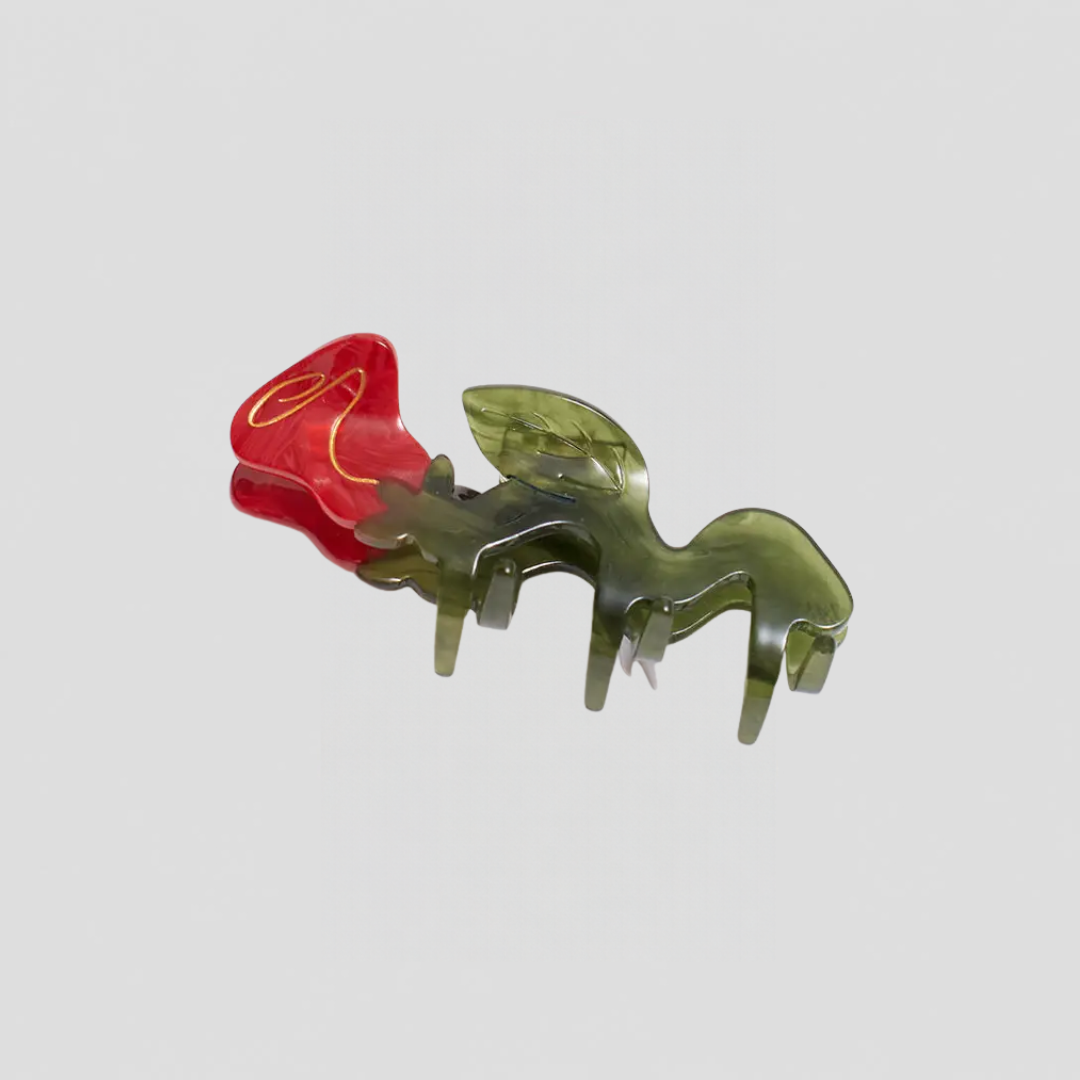 Squiggle Rose Hair Claw