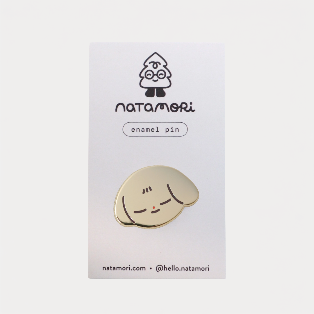 Gold Dog Enamel Pin