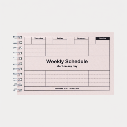 Light Pink Dayfree Weekly Schedule