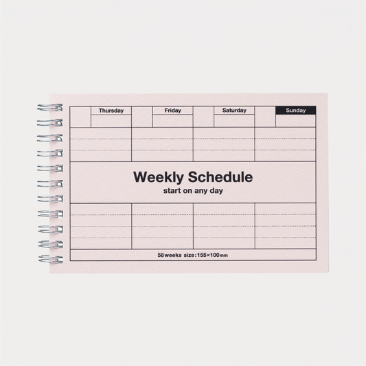 Light Pink Dayfree Weekly Schedule