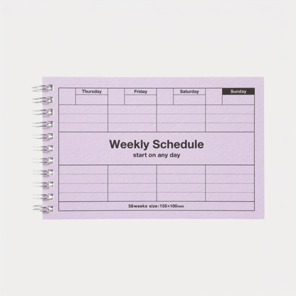 Light Purple Dayfree Weekly Schedule