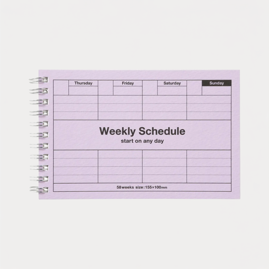 Light Purple Dayfree Weekly Schedule