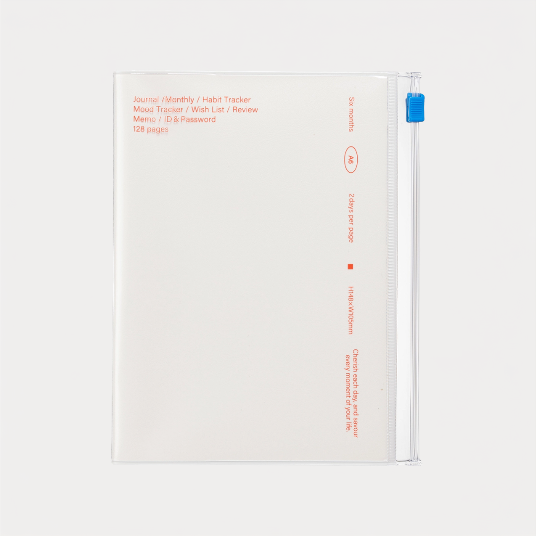 Funlog Ivory A6 Daily Planner with Cover