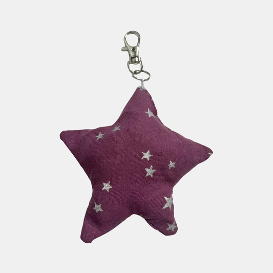 Plum Stars Bag Charm