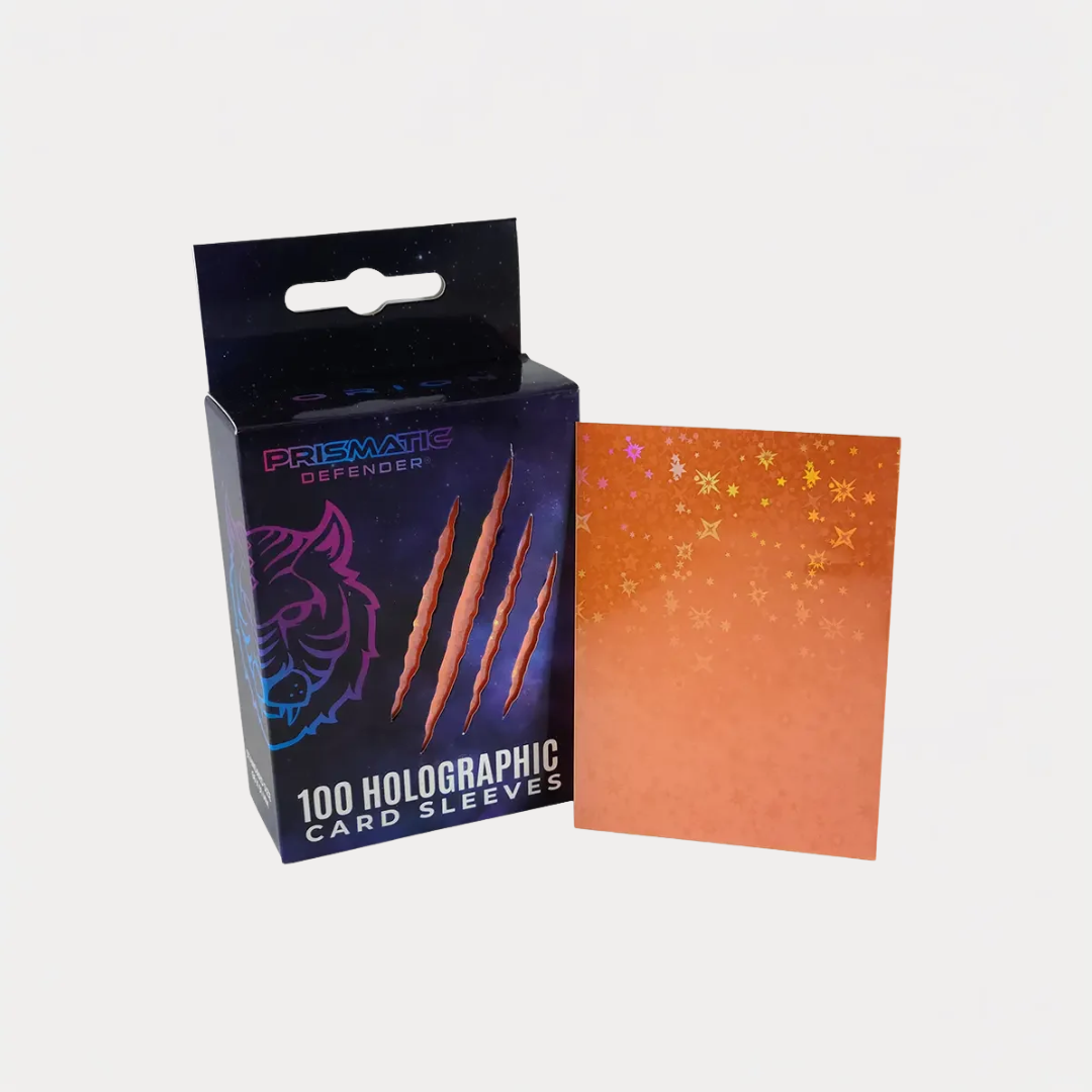 Orange Starfield Holographic Card Sleeve