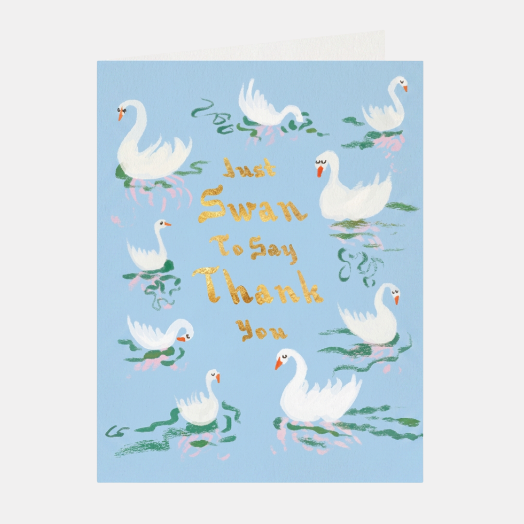 Swan Thank You Card