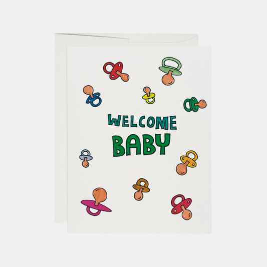 Pacifier Welcome Baby Card