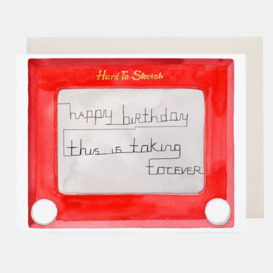 Hard To Sketch Birthday Card