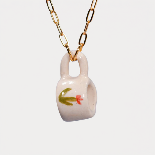 Tulip Miniature Mug Charm Necklace