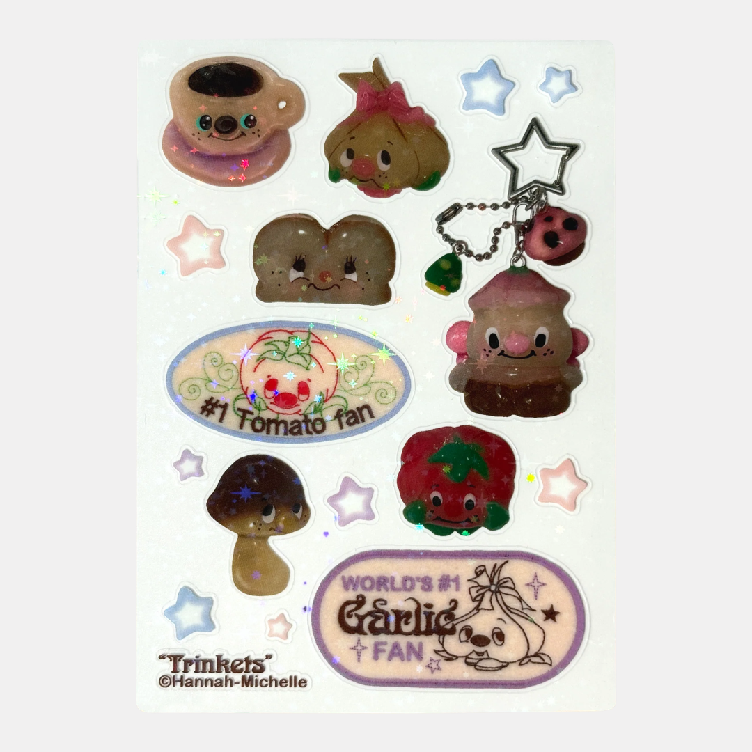 Trinkets Transparent Sticker Sheet
