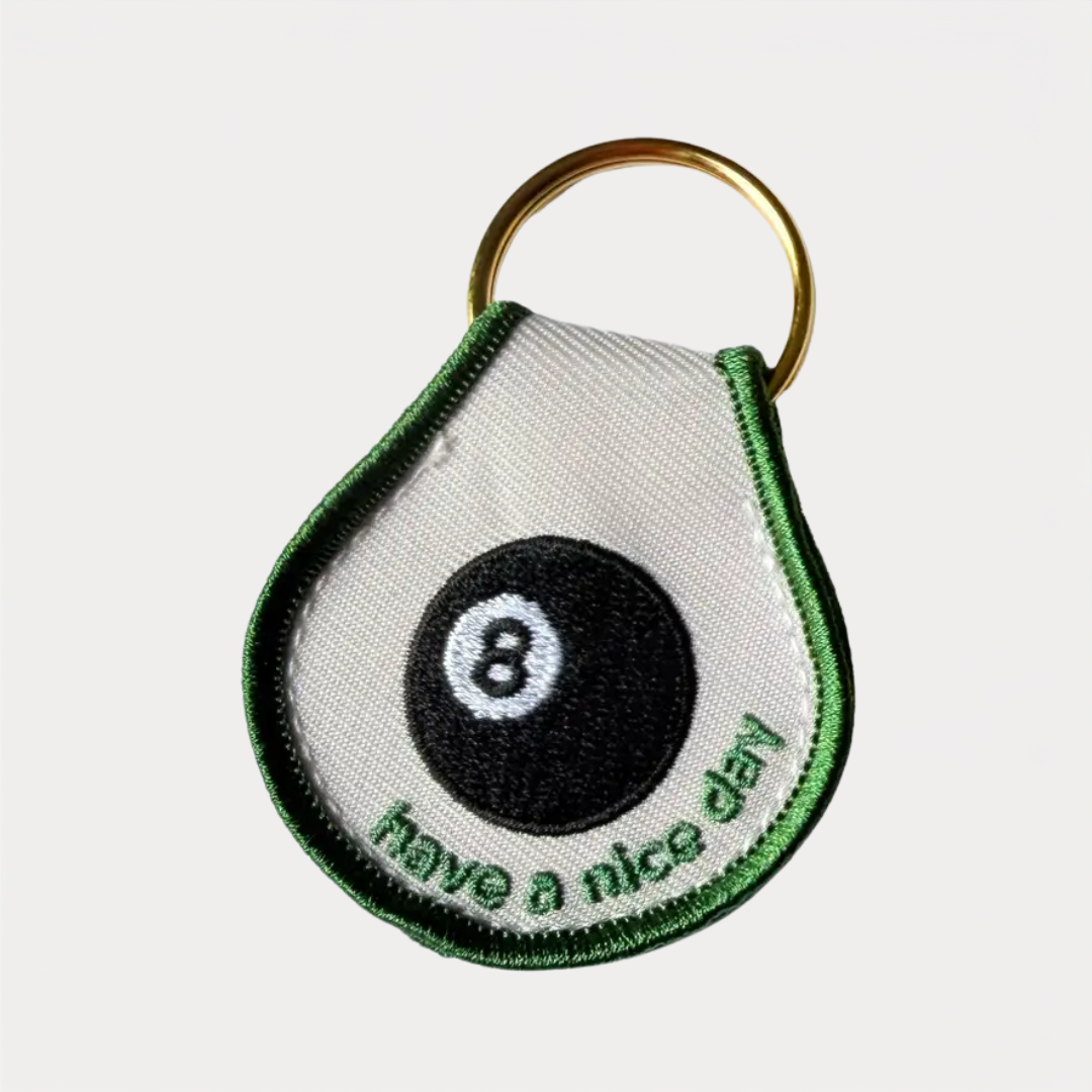 Eight Ball Patch Keychain