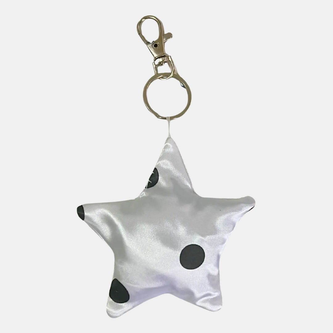 Polka Dot Star Bag Charm