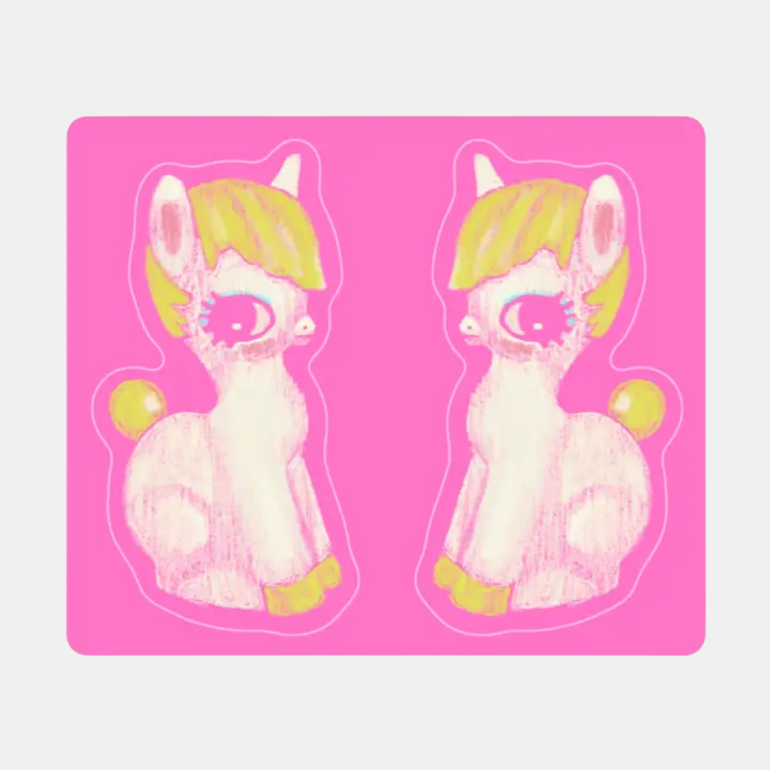 Pink Horse Sticker Sheet