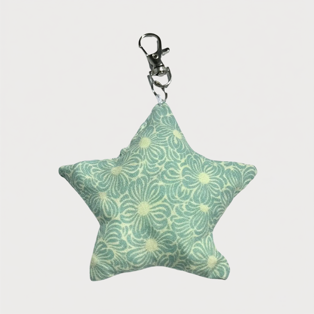 Vintage Florals Star Bag Charm