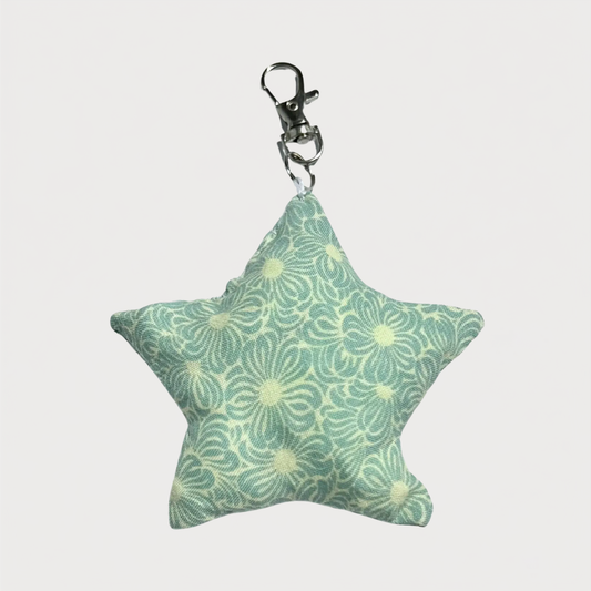 Vintage Florals Star Bag Charm