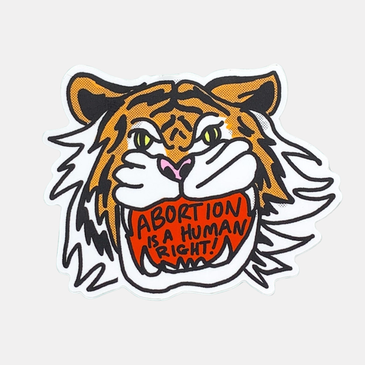 Pro-Choice Tiger Vinyl Sticker