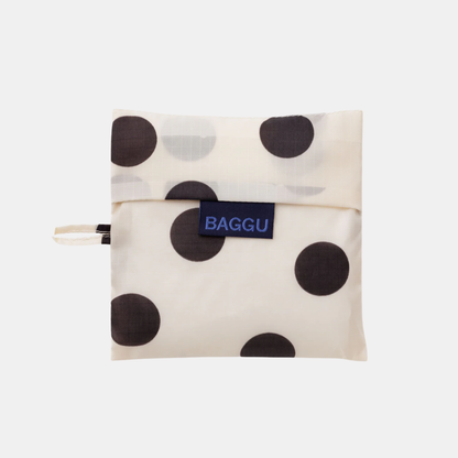 Cream and Black Polka Dot Standard Baggu