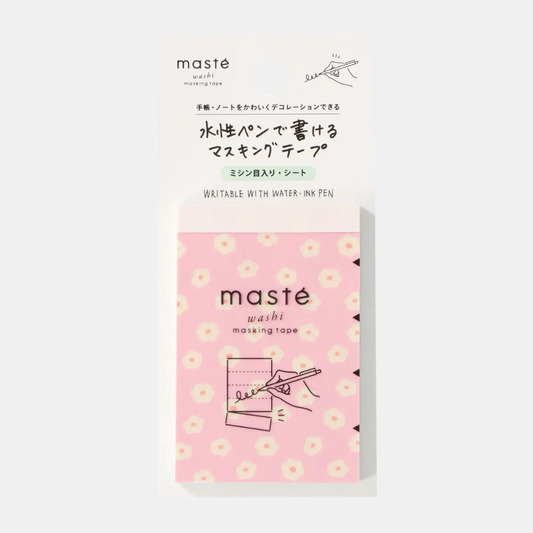 Pink Flower Washi Tape Pre-cut Sheets