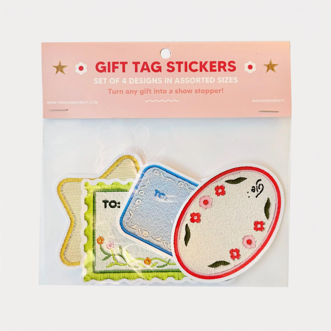 Embroidered Patch Gift Tag Stickers